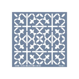 TCS13 Fayans Model Geometrik Çiçek Stencil 30x30cm
