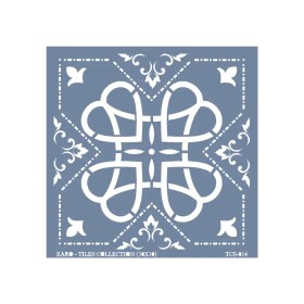 TCS14 Fayans Model Geometrik Çiçek Stencil 30x30cm