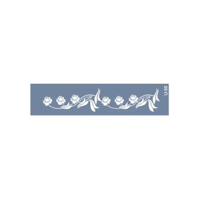 U55 Floral Bordür Stencil 13x57cm