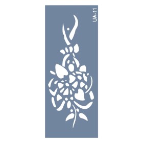 UA11 Floral UA Seri Stencil 10x25cm