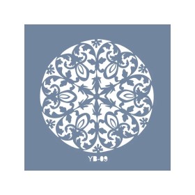 YB09 Mandala Model Yuvarlak Seri Stencil 22x22cm