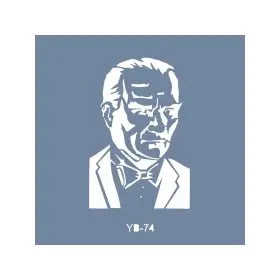 Cadence YB74 Atatürk Silüeti Yuvarlak Seri Stencil 22x22cm | Evimde Hobi