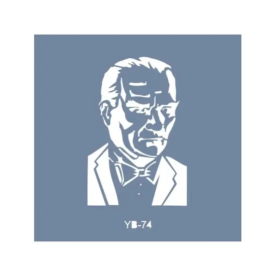 Cadence YB74 Atatürk Silüeti Yuvarlak Seri Stencil 22x22cm | Evimde Hobi