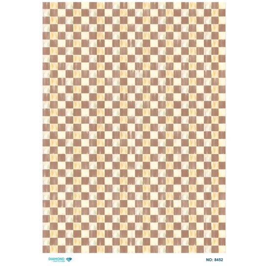 8452 Diamond Pirinç Dekopaj Kağıdı 30x42cm