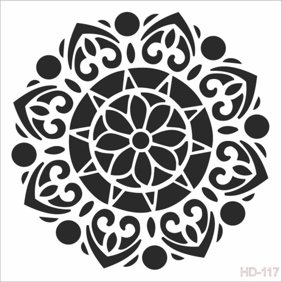 Mandala Model HD117 Home Dekor 45x45 Stencil