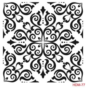 Fayans Model HDM77 Home Decor 25x25 Stencil