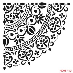 Yarım Damask Model HDM110 Home Dekor 25x25 Stencil