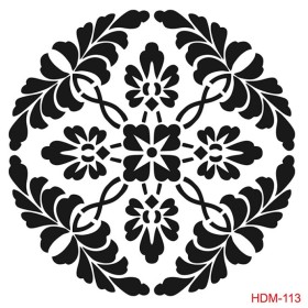 Çiçek Model HDM113 Home Dekor 25x25 Stencil