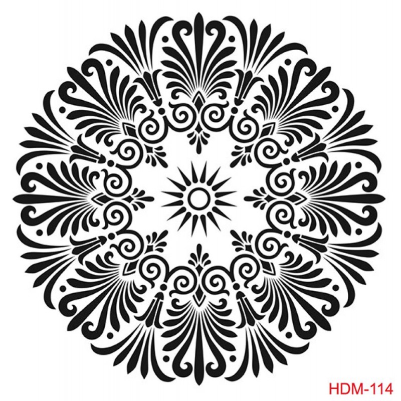 Mandala Model HDM114 Home Dekor 25x25 Stencil