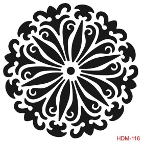 Mandala Model HDM116 Home Dekor 25x25 Stencil