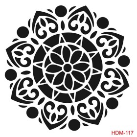 Mandala Model HDM117 Home Dekor 25x25 Stencil