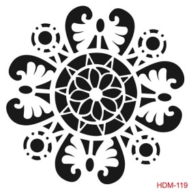 Mandala Model HDM119 Home Dekor 25x25 Stencil