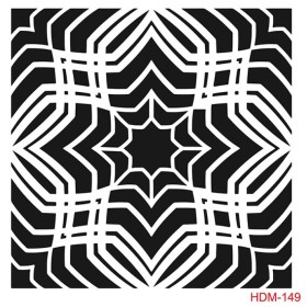 Geometrik Model HDM149 Home Dekor 25x25 Stencil