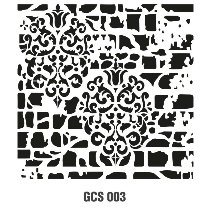 Kolaj Model GCS003 Grunge Duvar Stencil 45x45cm
