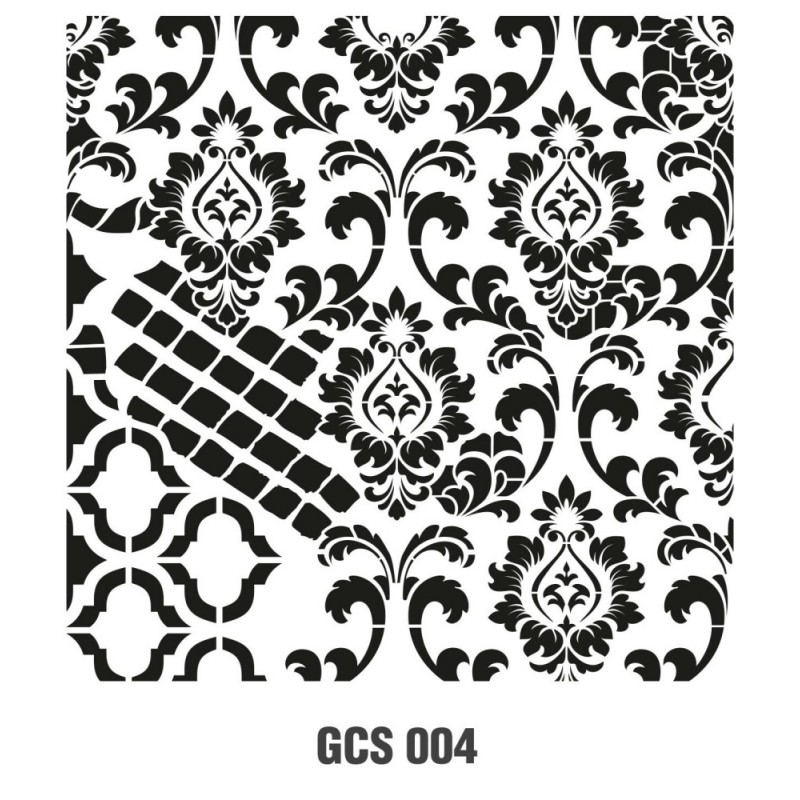 Kolaj Model GCS004 Grunge Duvar Stencil 45x45cm