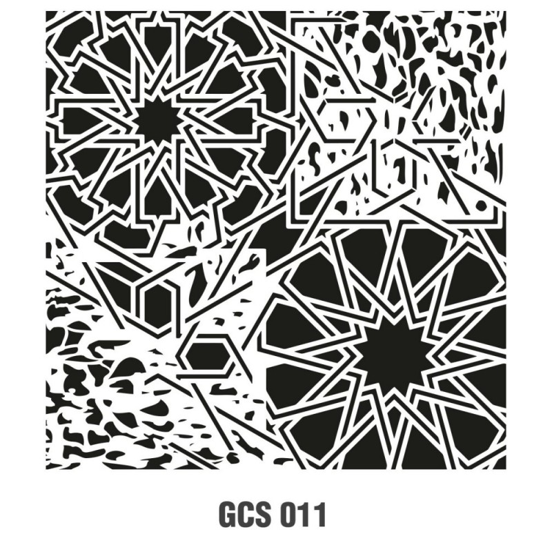 Kolaj Model GCS011 Grunge Duvar Stencil 45x45cm