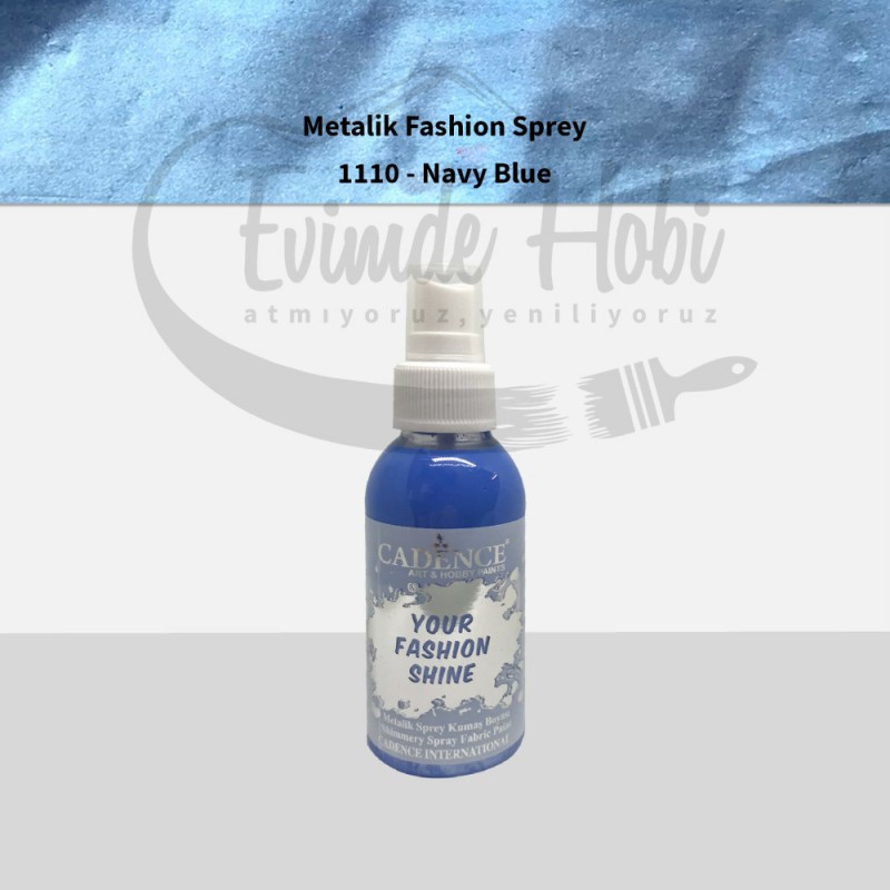 1110 Navy Blue Cadence Metalik Your Fashion Sprey Kumaş Boyası 100ML