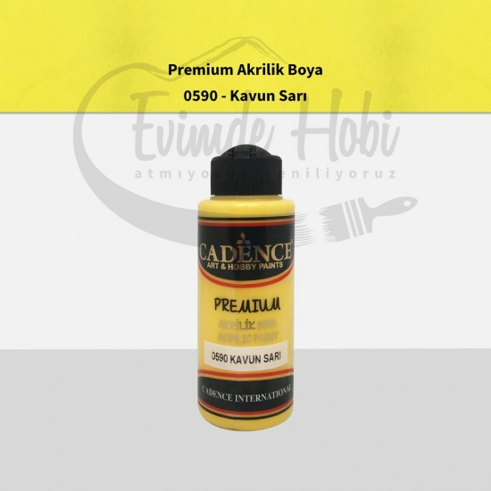 Premium Akrilik Boya 0590 Kavun Sarı 120ML
