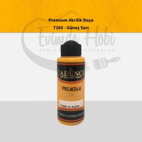 Premium Akrilik Boya 7360 Güneş Sarı 120ML