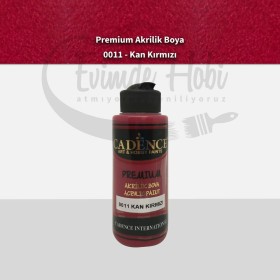 Premium Akrilik Boya 0011 Kan Kırmızı 120ML