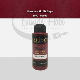 Premium Akrilik Boya 2000 Bordo 120ML