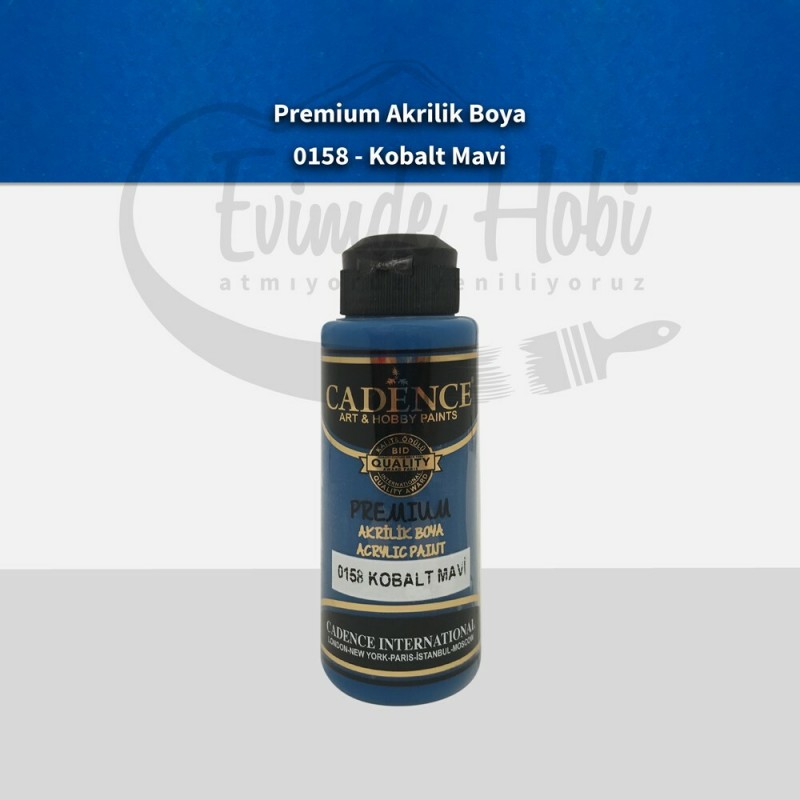 Premium Akrilik Boya 0158 Kobalt Mavi 120ML