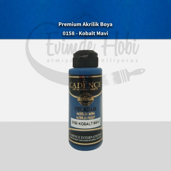Premium Akrilik Boya 0158 Kobalt Mavi 120ML