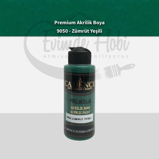 Premium Akrilik Boya 9050 Zümrüt Yeşili 120ML