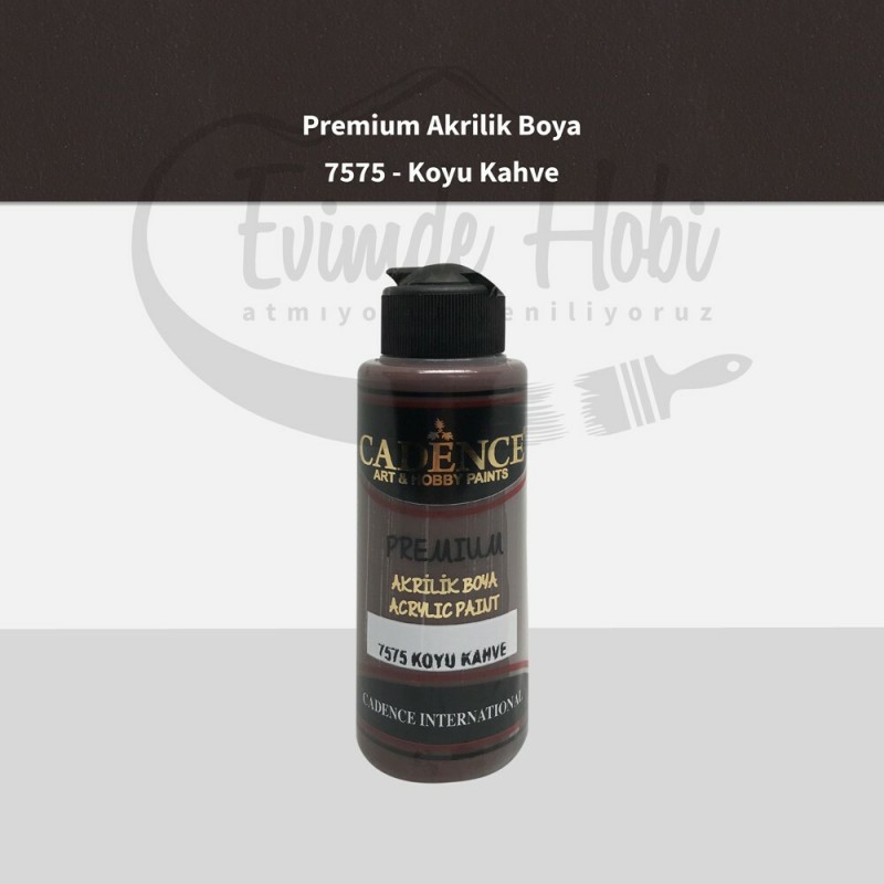 Premium Akrilik Boya 7575 Koyu Kahve 120ML