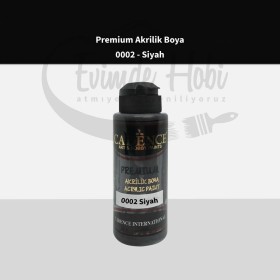 Premium Akrilik 0002 Siyah Boya 120ML