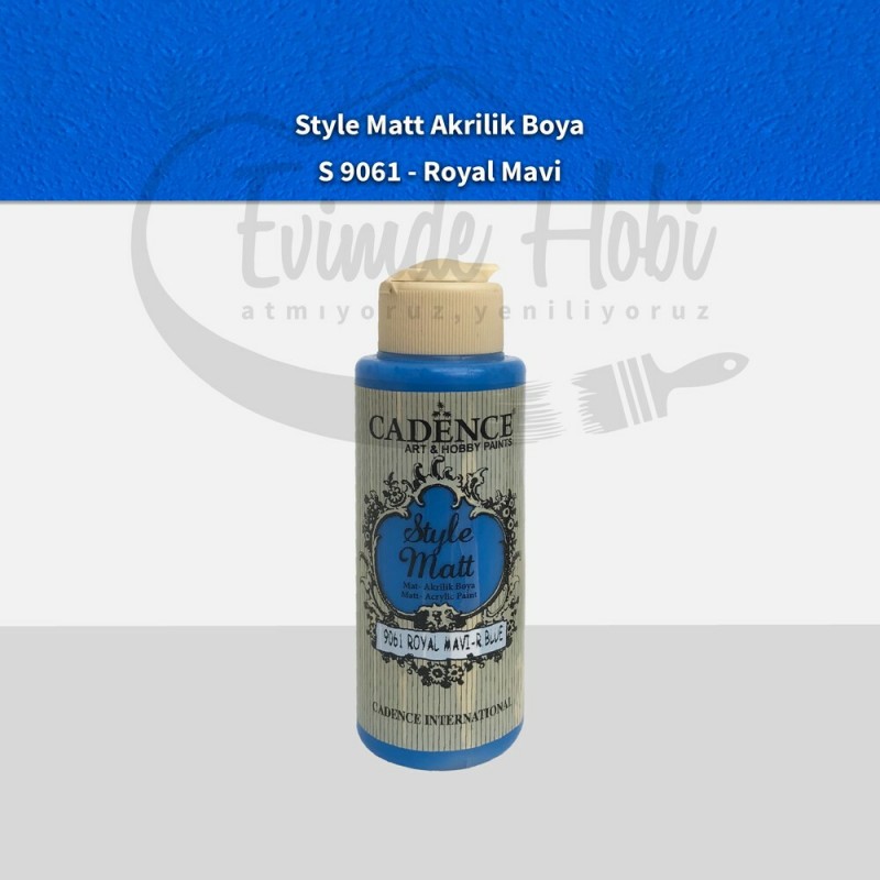 S9061 Royal Mavi  Mat Akrilik Boya 120ML