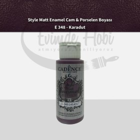 Cadence Enamel Mat Cam Porselen Boyası 348 Karadut 59ML