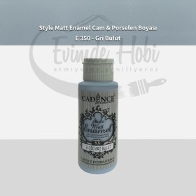 Cadence Enamel Mat Cam Porselen Boyası 350 Gri Bulut 59ML