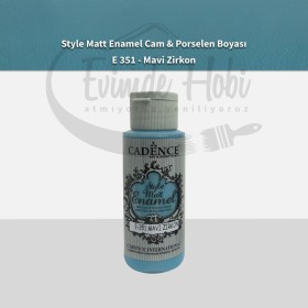 Cadence Enamel Mat Cam Porselen Boyası 351 Mavi Zirkon 59ML