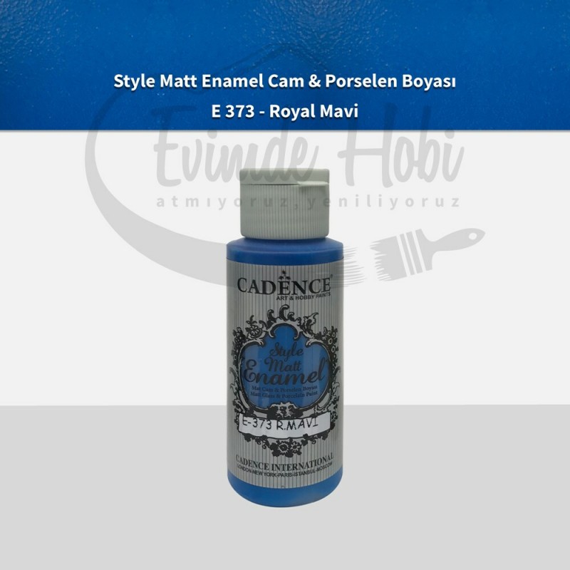 Cadence Enamel Mat Cam Porselen Boyası 373 Royal Mavi 59ML