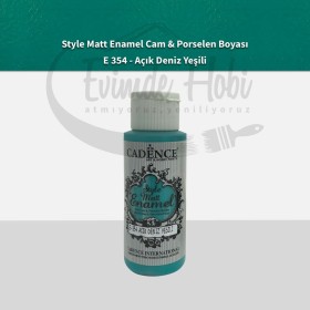 Cadence Enamel Mat Cam Porselen Boyası 354 Açık Deniz Yeşili 59ML