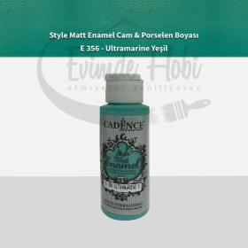 Cadence Enamel Mat Cam Porselen Boyası 356 Ultra Marin Yeşil 59ML