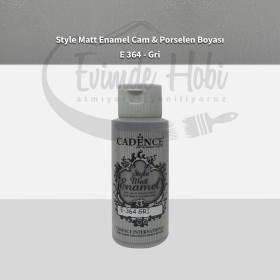 Cadence Enamel Mat Cam Porselen Boyası 364 Gri 59ML