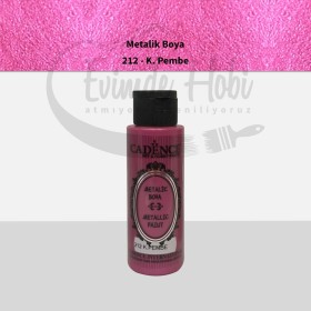 212 Koyu Pembe Cadence Ham Yüzeyler İçin Metalik Boya 70ML