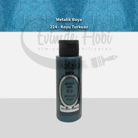 224 Koyu Turkuaz Cadence Ham Yüzeyler İçin Metalik Boya 70ML