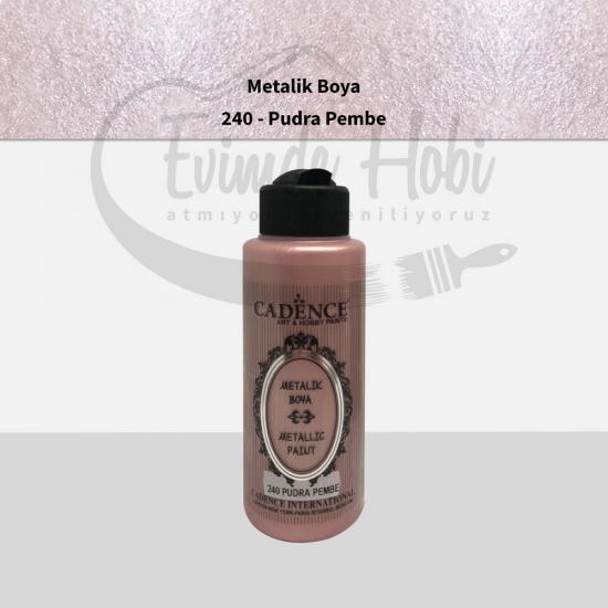 240 Pudra Pembe Cadence Ham Yüzeyler İçin Metalik Boya 120ML