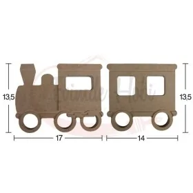 Vagonlu Tren 2'li Set Ham Ahşap H089