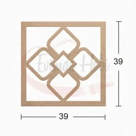 Dekoratif Duvar Süsü Ham Ahşap DS003