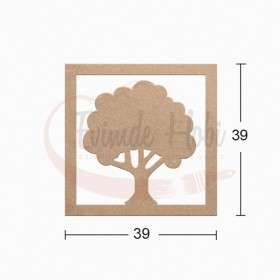 Dekoratif Duvar Süsü Ham Ahşap DS029