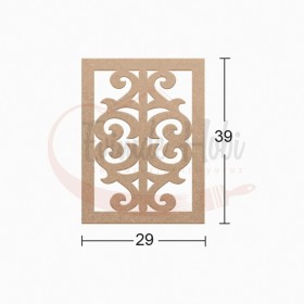 Dekoratif Duvar Süsü Ham Ahşap DS035