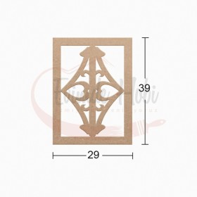 Dekoratif Duvar Süsü Ham Ahşap DS039