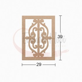 Dekoratif Duvar Süsü Ham Ahşap DS040