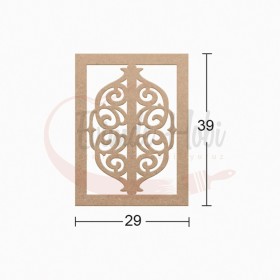 Dekoratif Duvar Süsü Ham Ahşap DS042