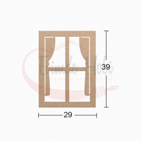 Dekoratif Duvar Süsü Ham Ahşap DS044