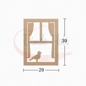 Dekoratif Duvar Süsü Ham Ahşap DS045